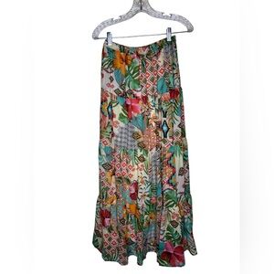 Long floral maxi skirt